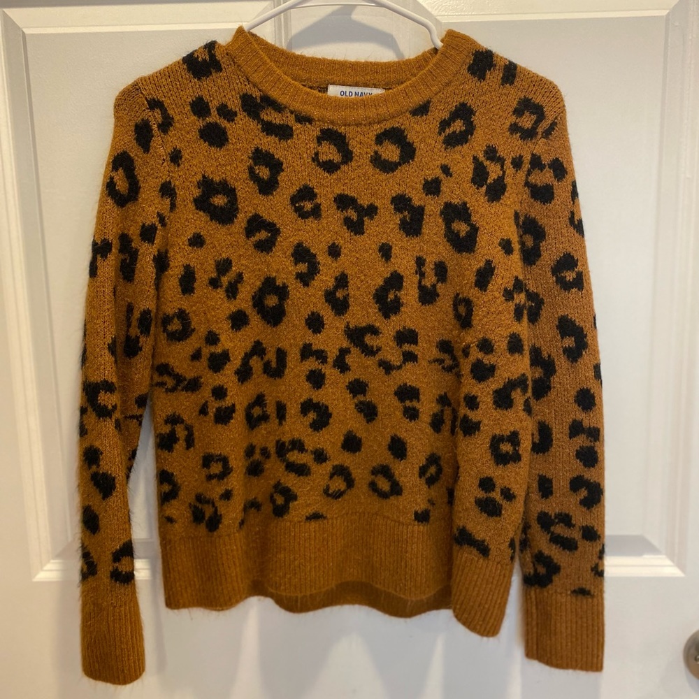 OLD NAVY cheetah print sweater